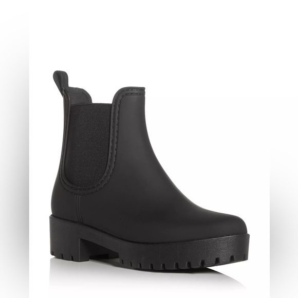 Jeffrey Campbell Cloudy Waterproof Chelsea Rain Boot Matte Black - Picture 2 of 9